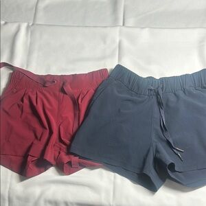 Lululemon Athletica Red and Blue Athletic Shorts